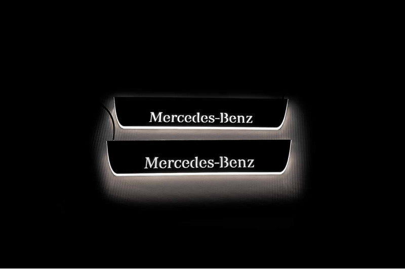 Mercedes GLE I W166 2015-2019 LED Car Door Sill With Logo Mercedes-Benz