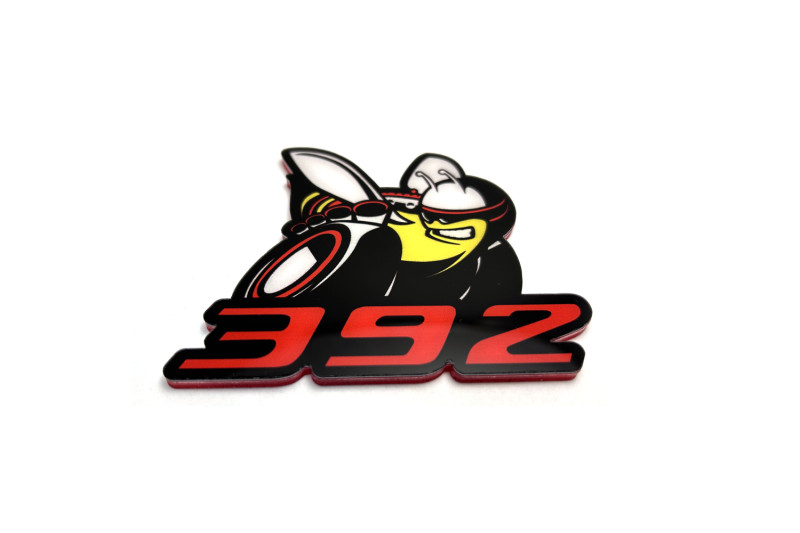 Dodge Challenger trunk rear emblem between tail lights with 392 Scat Pack logo (Type 4) Dodge emblems decoinfabric