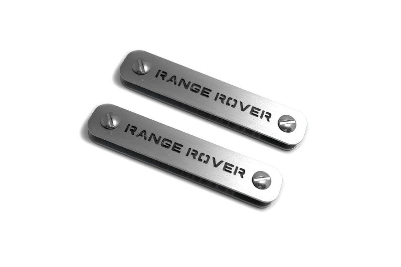 Stainless Steel Floor Mats Emblems Set Badges with Range Rover Logo Car Mats Badges Decoin
