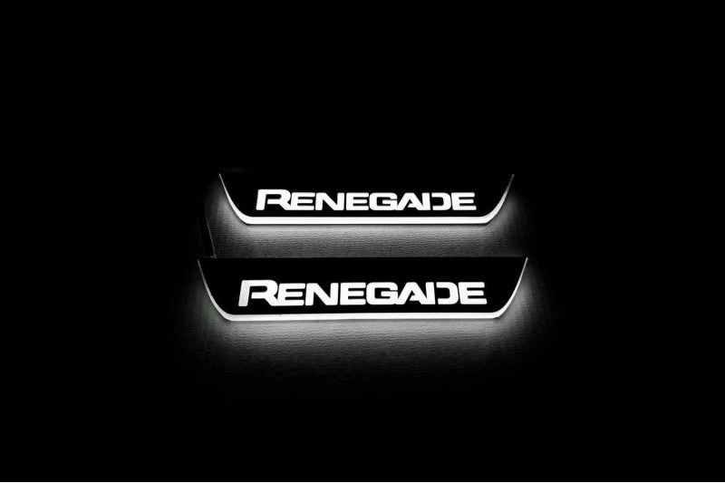 Jeep Renegade 2014+ LED Door Sills With Logo Renegade