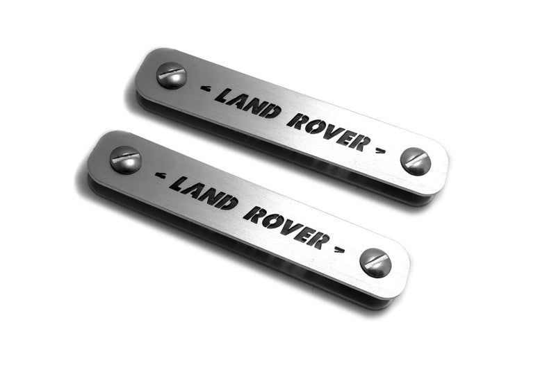 Stainless Steel Floor Mats Emblems Set Badges with Land Rover Logo Car Mats Badges Decoin