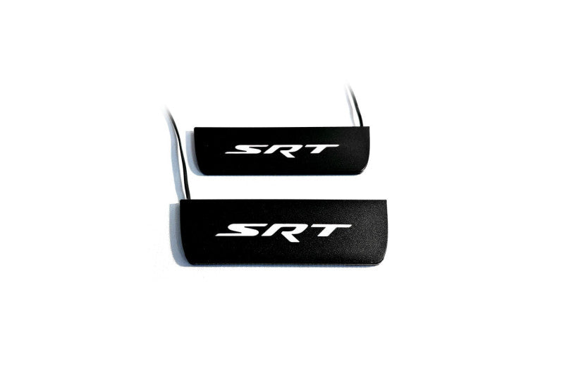 Dodge Durango III 2011+ Led Door Sill Pro With Logo SRT (Premium Painting) Dodge Led Door Sills PRO opdesign