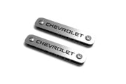 Stainless Steel Floor Mats Emblems Set Badges with Chevrolet Logo Car Mats Badges Decoin