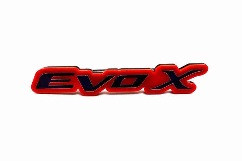 Mitsubishi Radiator grille emblem with EvoX logo Mitsubishi emblems decoinfabric