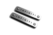 Stainless Steel Floor Mats Emblems Set Badges with Infiniti Logo Car Mats Badges Decoin