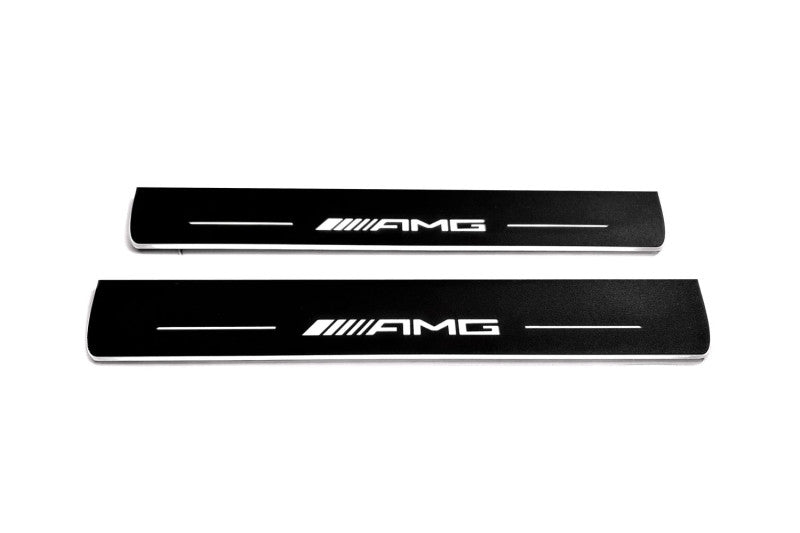 Mercedes E W213 2016-2023 Auto Door Sills With Logo AMG Mercedes Led Door Sills opdesign
