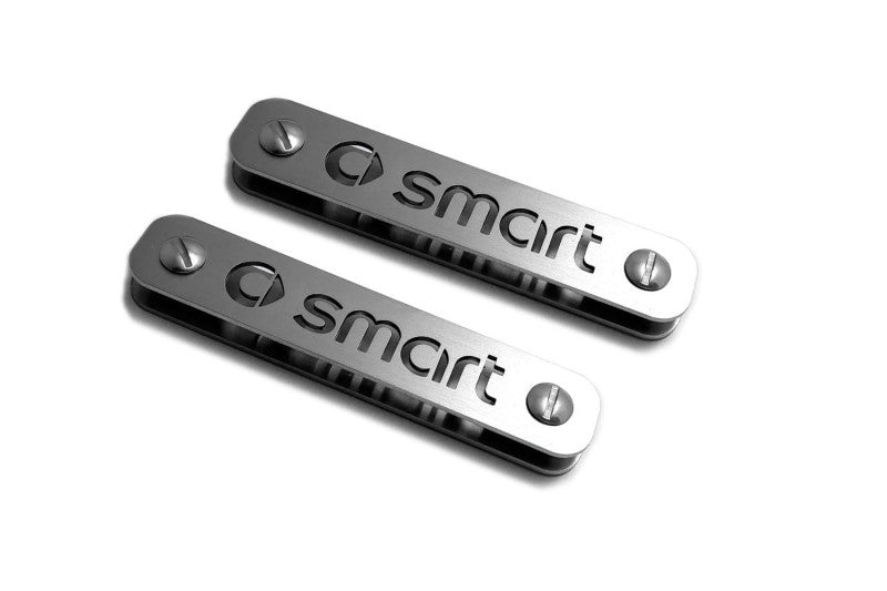 Stainless Steel Floor Mats Emblems Set Badges with Smart Logo Car Mats Badges Decoin