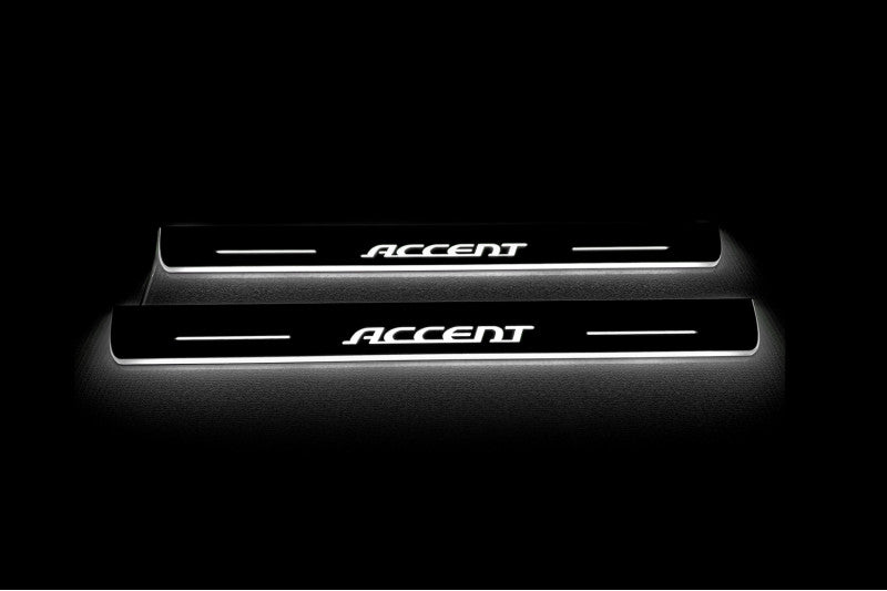 Hyundai Accent 2006-2011 Car Sill With Logo Accent Hyundai Led Door Sills opdesign