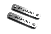 Stainless Steel Floor Mats Emblems Set Badges with Subaru Logo Car Mats Badges Decoin