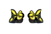 Dodge Emblem & Badges set with Scat Pack logo (Type 5) Dodge emblems decoinfabric BLACK YELLOW