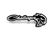 Dodge Radiator grille emblem with Challenger + Hellcat logo Dodge emblems decoinfabric BLACK WHITE