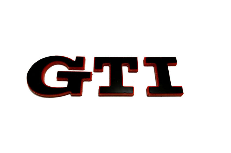 Volkswagen tailgate trunk rear 3D emblem with GTI logo (type MIXT) Var. 1