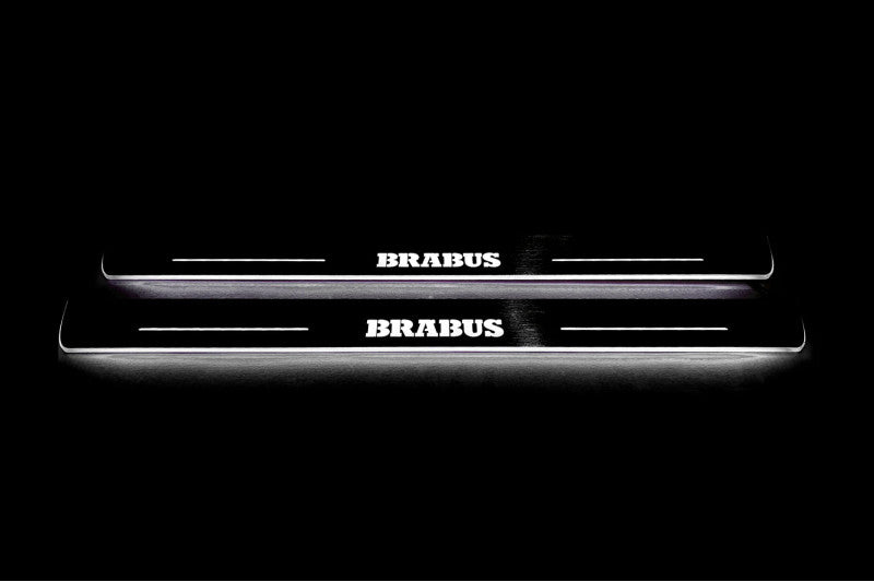 Mercedes CLS-Class II (C218) 2010-2018 Auto Door Sill Plates With Logo Brabus Mercedes Led Door Sills opdesign