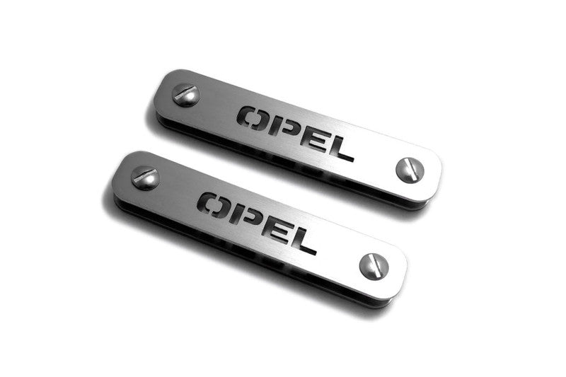 Stainless Steel Floor Mats Emblems Set Badges with Opel Logo Car Mats Badges Decoin