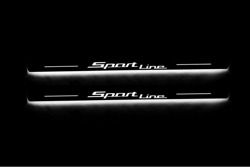 BMW 5 F10 2009-2017 Led Door Sill With Sport Line Logo BMW Led Door Sills opdesign