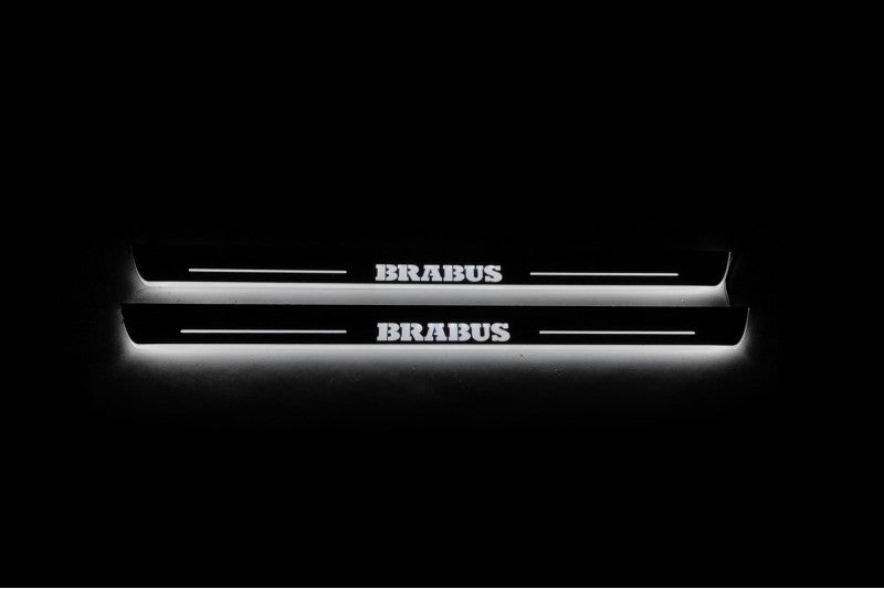 Mercedes V-Class W447 2014+ Door Sill Led Plate With BRABUS Logo Mercedes Led Door Sills opdesign