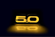 Ford Illuminated LED Radiator Grille Emblems and Badges with Mustang 5.0 (type 1) logo Ford Led Emblems decoinfabric