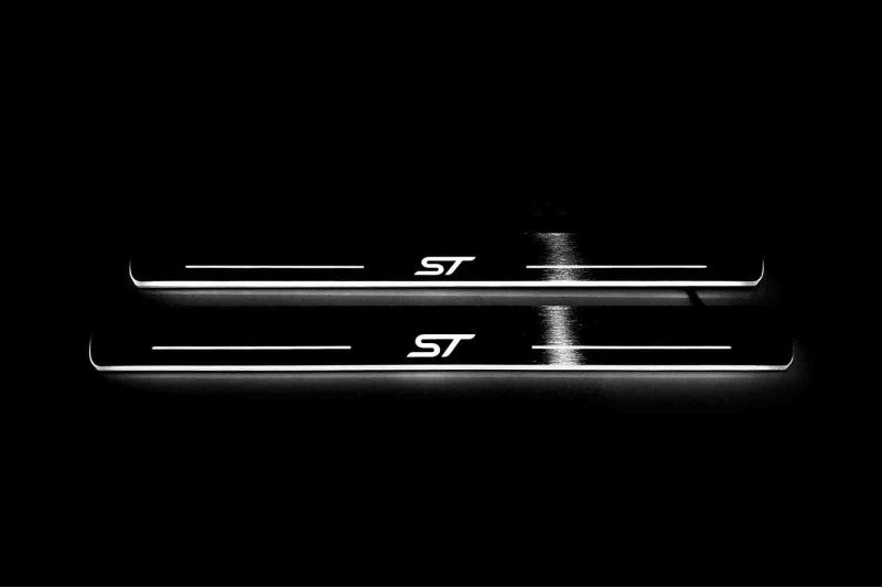 Ford Focus III 2011-2018 Door Sill Led Plate With Logo ST Ford Led Door Sills opdesign