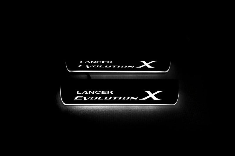 Mitsubishi Lancer Evolution X 2007-2016 Car Sill With Logo Lancer Evolution X Mitsubishi Led Door Sills opdesign