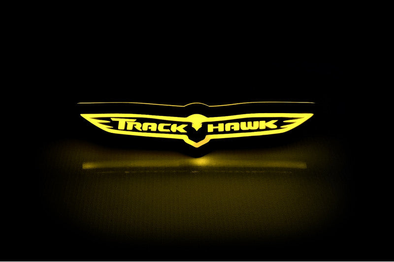 Jeep Illuminated LED Radiator Grille Emblems and Badges with Trackhawk (type 1) logo Jeep Led Emblems decoinfabric