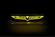 Jeep Illuminated LED Radiator Grille Emblems and Badges with Trackhawk (type 1) logo Jeep Led Emblems decoinfabric