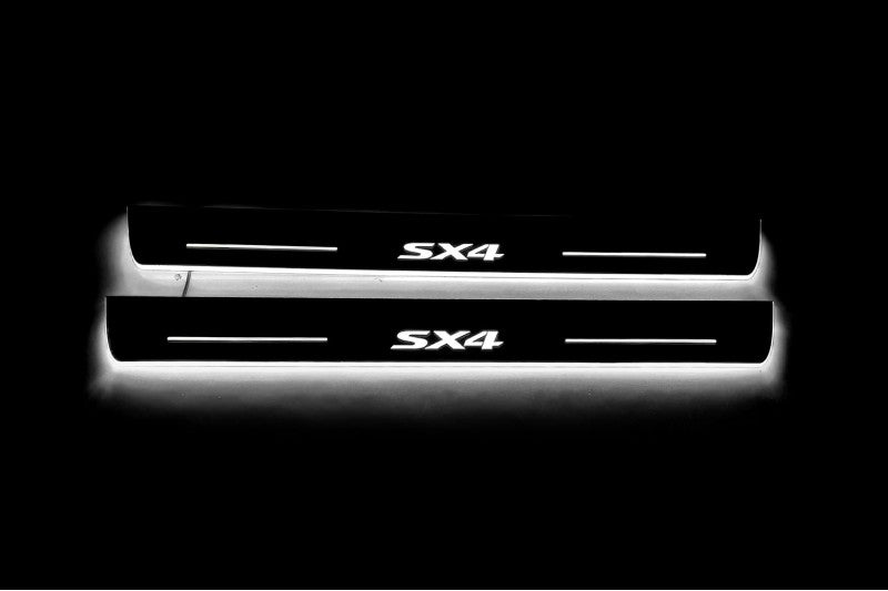 Suzuki SX4 II 2013-2021 LED Car Door Sill With Logo SX4