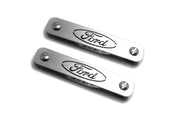 Stainless Steel Floor Mats Emblems Set Badges with Ford Logo Car Mats Badges Decoin