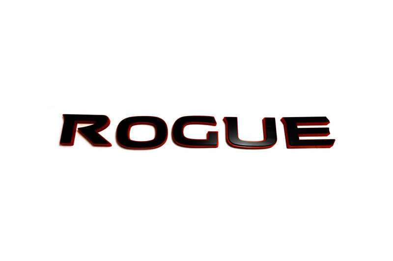 Nissan Rogue II 2014-2021 tailgate trunk rear 3D emblem with Rogue logo (Type MIXT) Nissan emblems decoinfabric