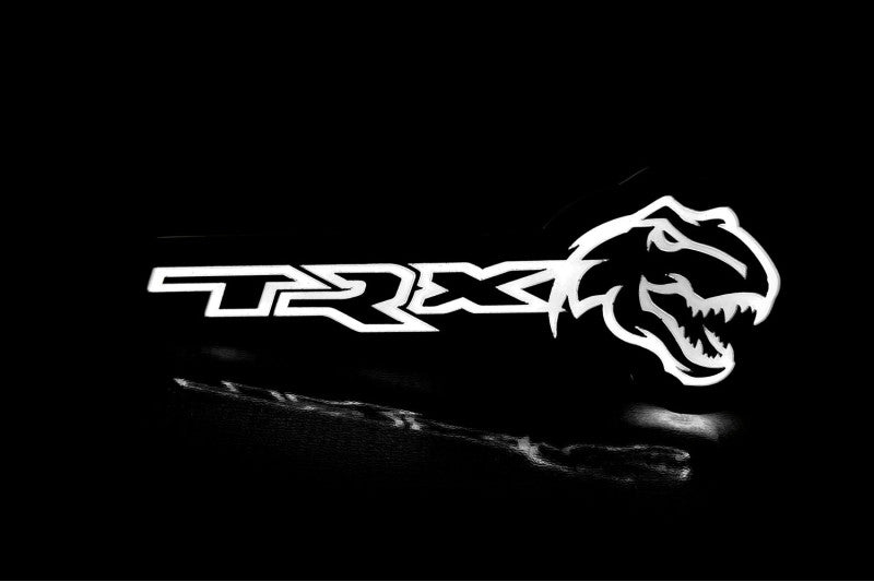 Dodge Illuminated LED Radiator Grille Emblems and Badges with TRX + Tirex logo Dodge Led emblems decoinfabric