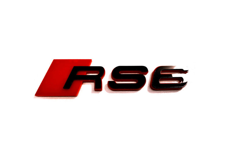Audi tailgate trunk rear 3D emblem with RS6 logo (type MIXT) Audi emblems decoinfabric