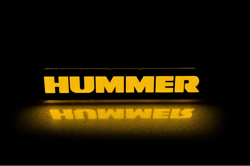 Hummer Illuminated LED Radiator Grille Emblems and Badges with Hummer logo Hummer Led Emblems decoinfabric