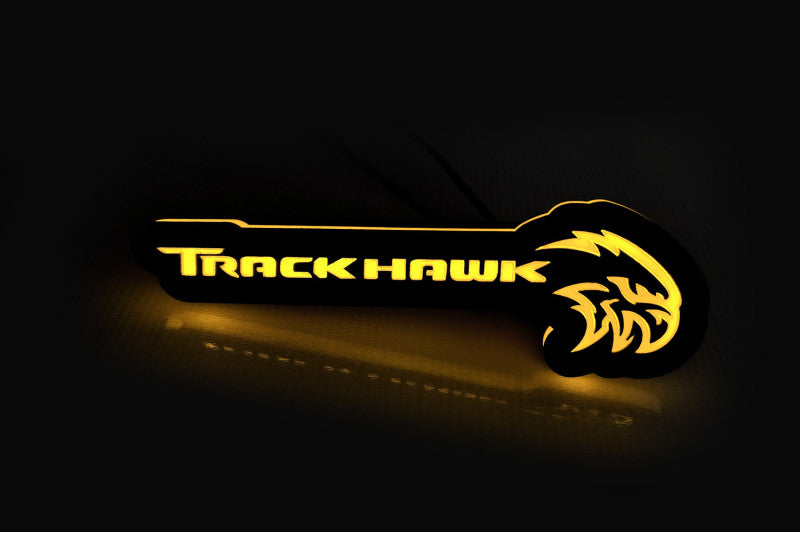 Jeep Illuminated LED Radiator Grille Emblems and Badges with Trackhawk + Hellhawk logo Jeep Led Emblems decoinfabric