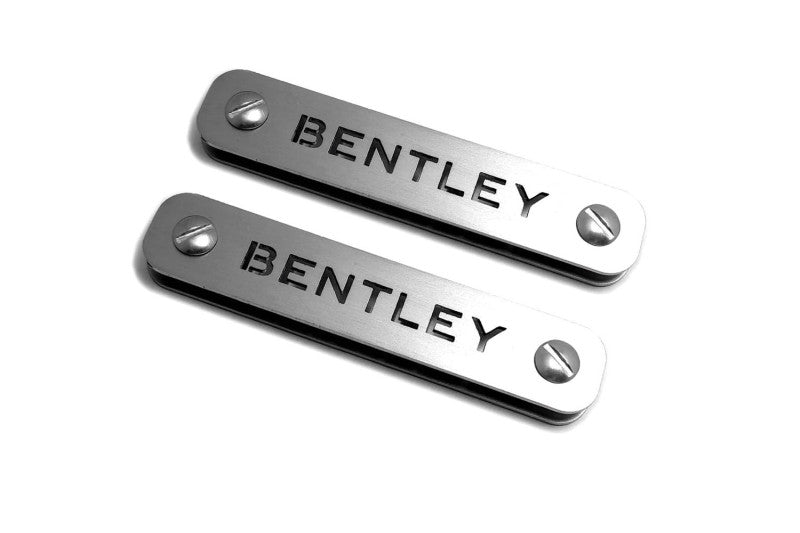 Stainless Steel Floor Mats Emblems Set Badges with Bentley Logo Car Mats Badges Decoin