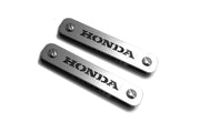 Stainless Steel Floor Mats Emblems Set Badges with Honda Logo Car Mats Badges Decoin