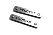 Stainless Steel Floor Mats Emblems Set Badges with Peugeot Logo Car Mats Badges Decoin
