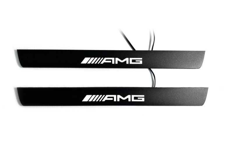 Mercedes GLE I 2015-2019 Led Door Sill Pro With Logo AMG (Premium Painting)