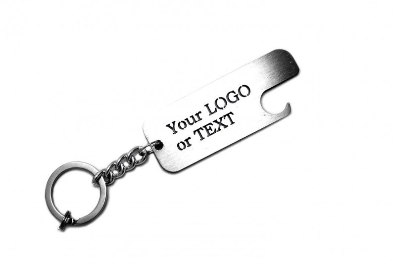 Keychain Bottle Opener with your logo or text - (type STEEL) Var. 1