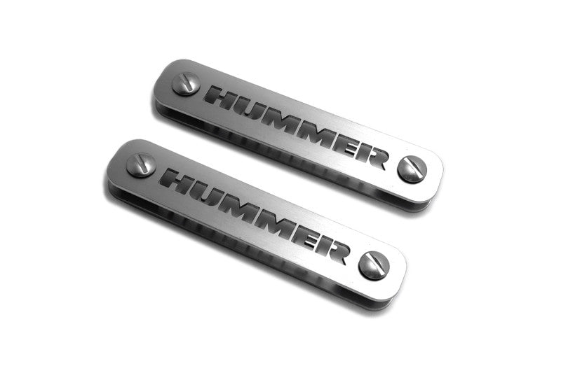 Stainless Steel Floor Mats Emblems Set Badges with Hummer Logo Car Mats Badges Decoin