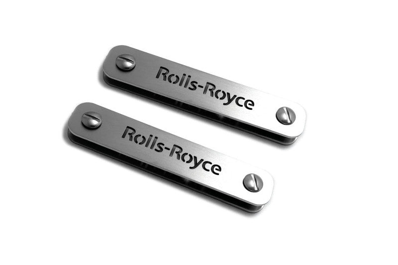 Stainless Steel Floor Mats Emblems Set Badges with Rolls-Royce Logo Car Mats Badges Decoin