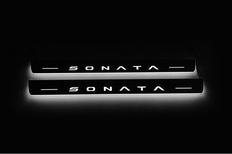 Hyundai Sonata VIII FL 2024+ Car Door Sill With Logo Sonata Hyundai Led Door Sills opdesign
