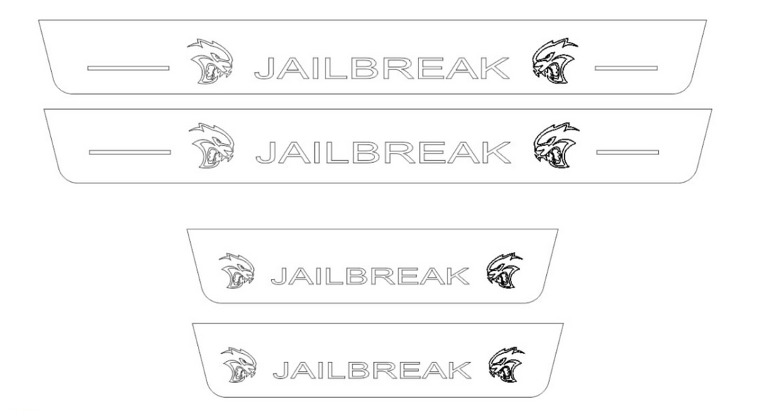 Dodge Durango 2011+ Door Sill Led Plate With JAILBREAK Logo (Type 4)