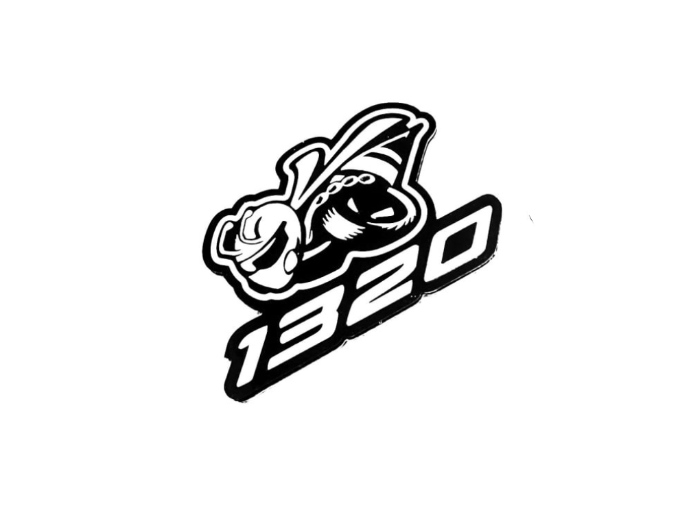 Dodge tailgate trunk rear emblem with 1320 Scat Pack logo (type 2) Dodge emblems decoinfabric