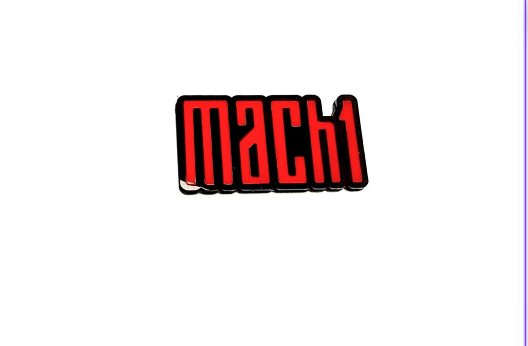 Ford tailgate trunk rear emblem with Mach 1 logo Ford emblems decoinfabric