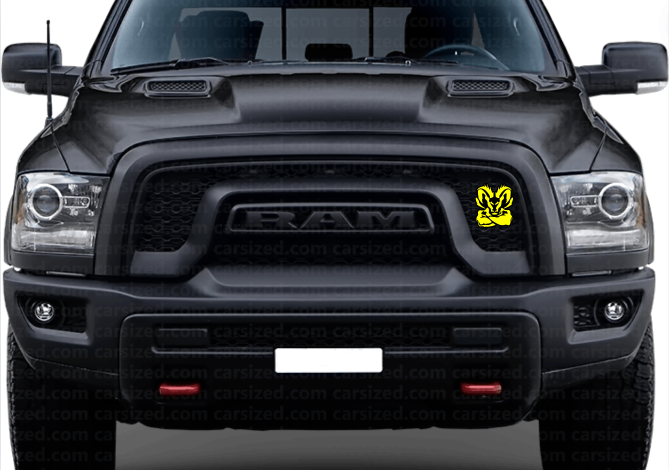 DODGE Radiator grille emblem with Strong Ram logo