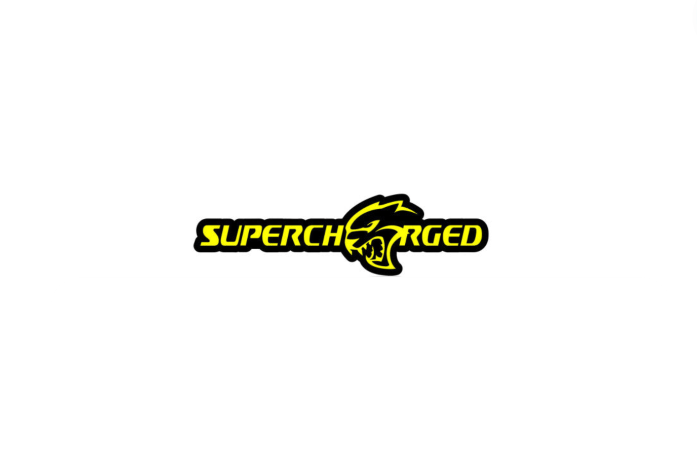 Jeep tailgate trunk rear emblem with Supercharged + Hellcat logo Jeep emblems decoinfabric
