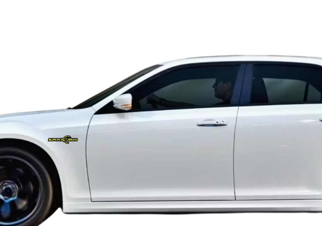 Chrysler Emblem & Badges set with Supercharged + Hellcat logo Chrysler emblems decoinfabric