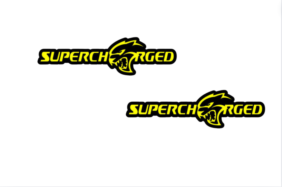 Jeep Emblem & Badges set with Supercharged + Hellcat logo Jeep emblems decoinfabric
