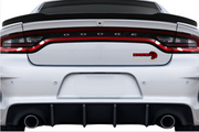 Dodge tailgate trunk rear emblem with Boosted Hellcat logo Dodge emblems decoinfabric