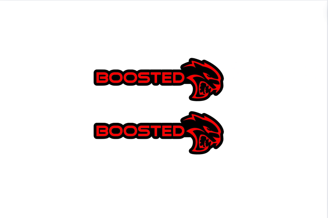 Dodge Emblem & Badges set with Boosted Hellcat logo Dodge emblems decoinfabric