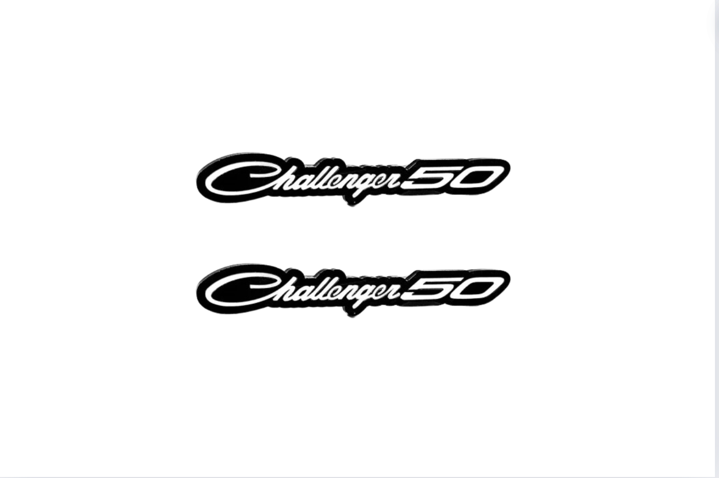 DODGE emblem for fenders with Dodge Challenger 50 logo